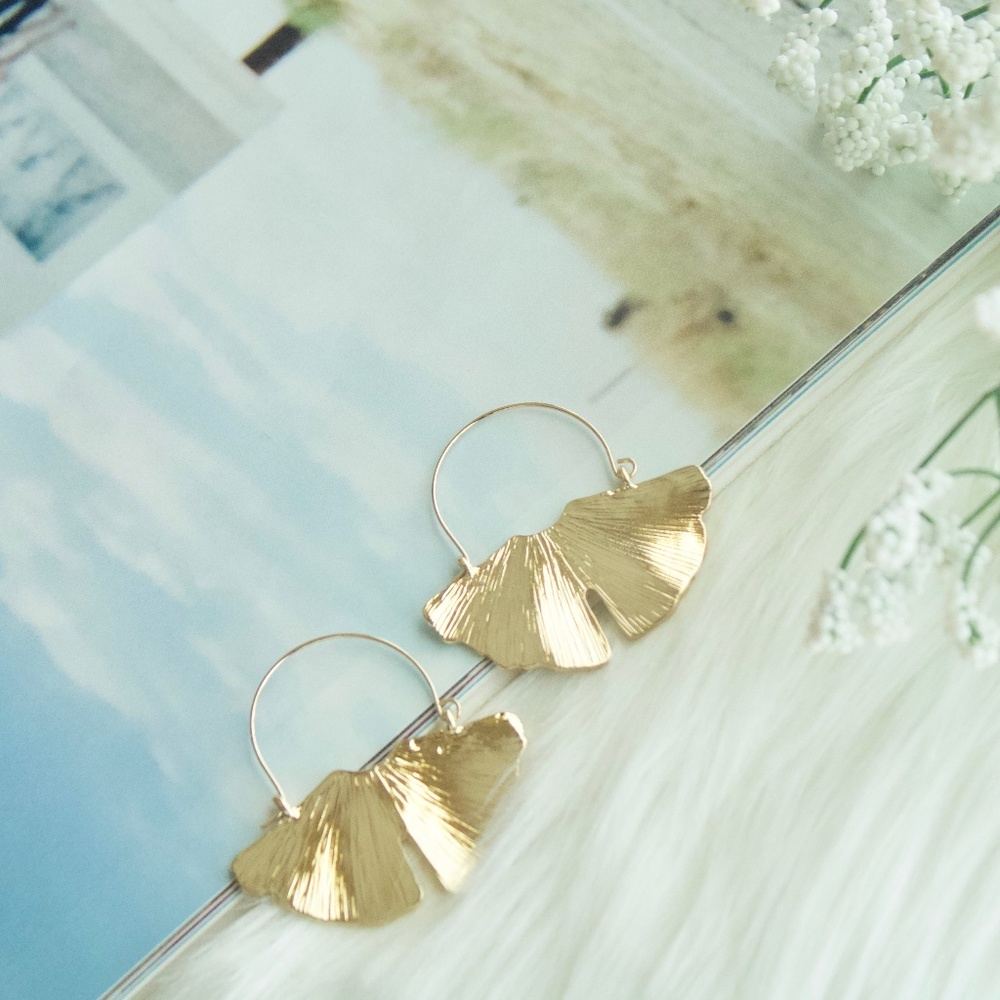 Ginkgo Leaf Earrings